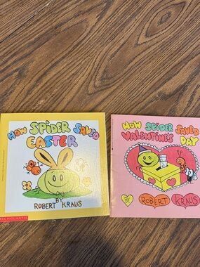 Vintage book bundle: How Spider Saved Easter and How Spider saved Valentines Day